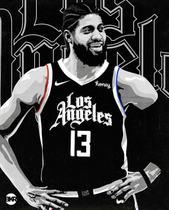 Paul George Shows Off The Los Angeles Clippers Jersey Wallpaper