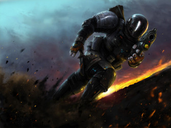 Sci Fi Warrior HD Wallpaper