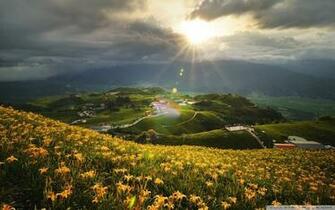 Beautiful Mountain Sunset HD Wallpaper Background Image
