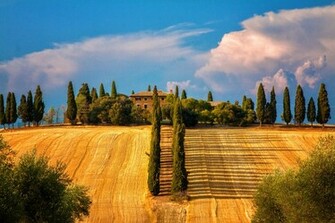 Toskana Summer Villa House Tuscany Wallpaper