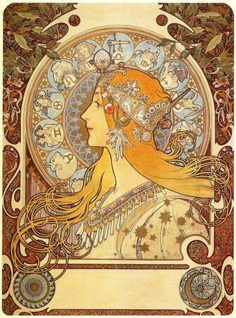 Art Background Alphonse Mucha Wallpaper By Mahmud Hassan