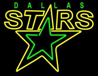 Dallas Star Logo Nhl Neon