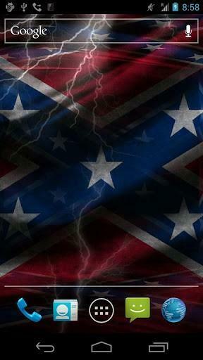 Bigger 3d Rebel Flag Live Wallpaper For Android Screenshot