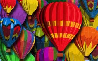 Hot Air Balloons Wallpaper Vector