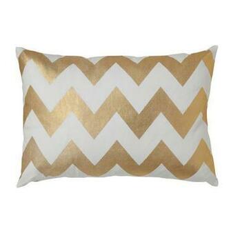 Caitlin Wilson Textiles Gold Chevron Pillow