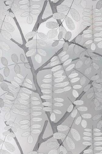 Jocelyn Warner Wallpaper Tree Tops Silver Grey