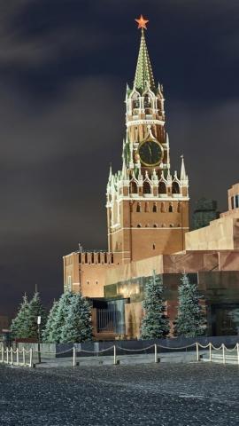 Moscow At Night City Red Square Lights Russia iPhone