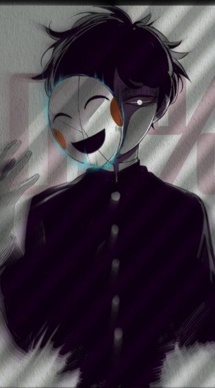 Sad Anime Happy Mask Aesthetic Wallpaper