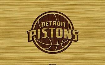 Detroit Pistons Basketball Nba Brown Logo Over Yellow