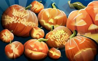 Glowing Jack O Lanterns Wallpaper Holiday