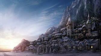 Winter Village Wallpaper Walls Jpg