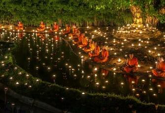 Faith Asalha Puja Asanha Bucha Celebration Day Tailandia Photo