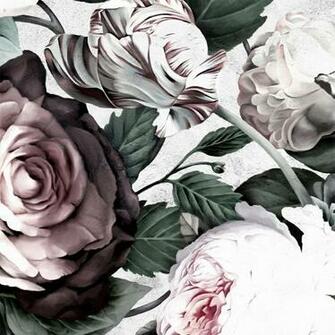 Dark Floral Ii Light Fresco Sample