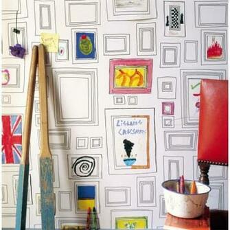 Graham And Brown Frames Wallpaper In Black White