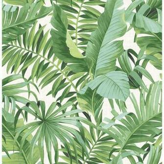 A Street Sq Ft Alfresco Navy Palm Leaf Wallpaper