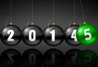 New Years Illustration With Christmas Balls