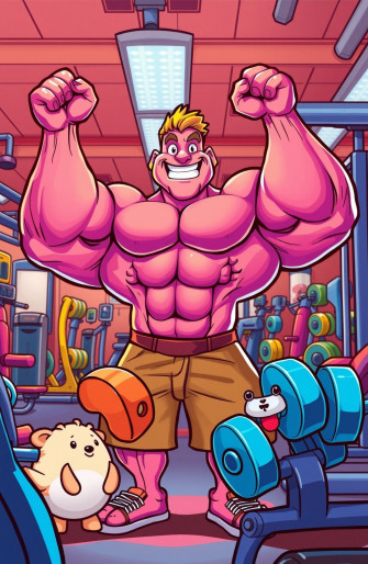 Cartoon Bodybuilding Wallpaper