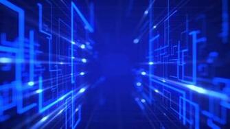 Digital Data Stream Technology Monitor Background Footage