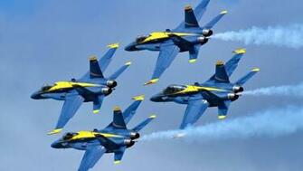 Blue Angels Four Aircrafts Wallpaper HD Desktop