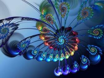 3d Abstract Peacock Feather Shades Wallpaper HD And