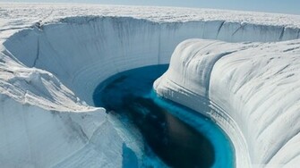 Ice Canyon Greenland Wallpaper