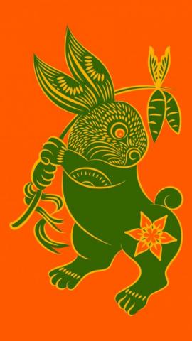 Chinese Zodiac Rabbit iPhone Wallpaper