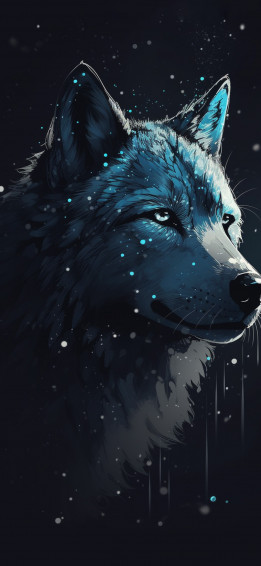 Wolf Black Art Wallpaper Aesthetic For iPhone