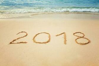Happy New Year Beach Wallpaper