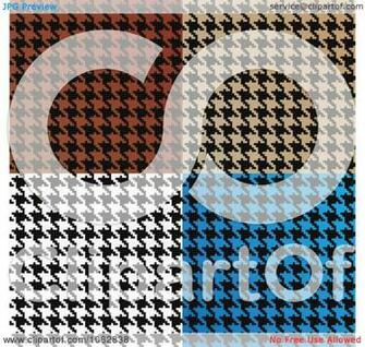 Clipart Colorful Houndstooth Background Digital Collage Royalty