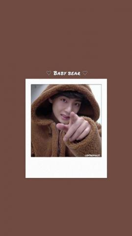 Taehyung Baby Bear Brown Aesthetic Wallpaper Lextropolis Seni