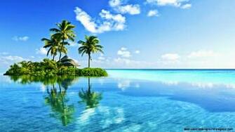 Tropical Island Paradise Wallpaper Background
