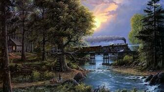 Wood River Boy Pets Rail Road Desktop Pc And Mac Wallpaper