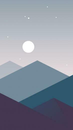 Minimalistic Mountains Night Moon iPhone Wallpaper My In