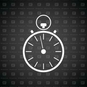 Stopwatch Icon On Black Background Vector Stock Image Of Icons