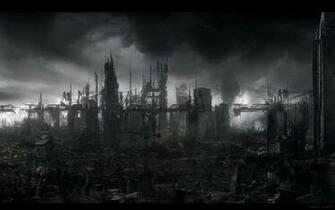 Destroyed City Background