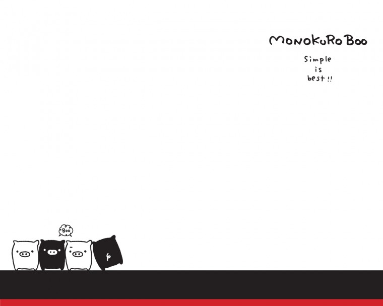 Simple Monokuro Boo Wallpaper Cartoon