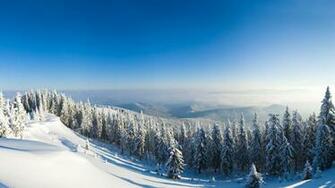 Wallpaper Mountains Snow Trees Slope 4k Ultra HD