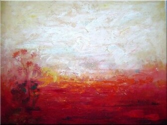 White Background Landscape Impressionism Oil Painting X Inches