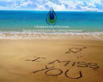 I Miss You Zee En Strand Achtergrond HD Wallpaper