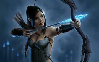 Fantasy Elf Girl Archer Wallpaper HD
