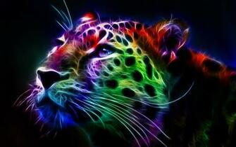Fractal Leopard HD Desktop Background Wallpaper