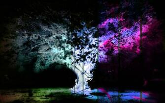 Abstract Animal Tree Wallpaper