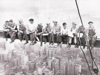 Lunch Atop A Skyscraper Poster Wallpaper Charles C Ebbets