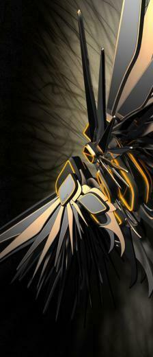 Pictures 3d Abstract Blue Tech Circles iPad iPhone HD Wallpaper
