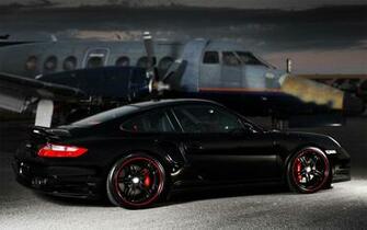 Porsche Turbo Black Super Cars HD Wallpaper
