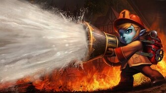 Soraka Splash Firefighter Skin League Of Legends Girl HD Wallpaper