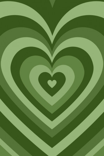 Green Hearts Dark Wallpaper iPhone Hart