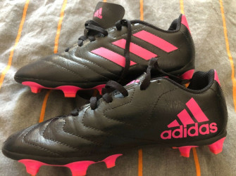 Adidas Soccer Football Unisex Cleats Black And Pink Sz Fits