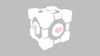 Companion Cube Minimalist Wallpaper By Krukmeister