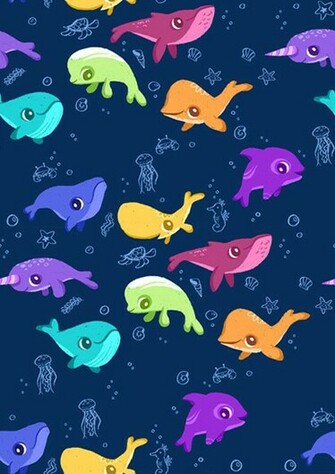 Cute Whales Background Jpg
